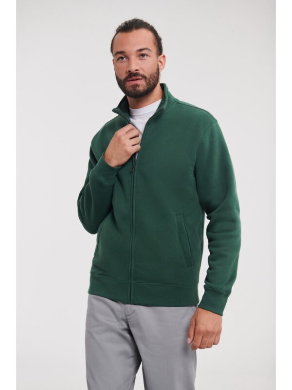 Bluza rozpinana bez kaptura Russell – męska - Bottle Green.