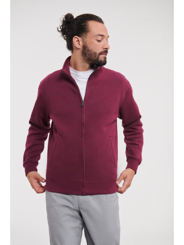 Bluza rozpinana bez kaptura Russell – męska - Burgundy.