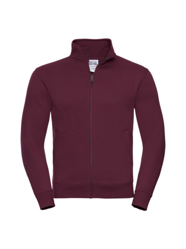 Bluza rozpinana bez kaptura Russell – męska - Burgundy