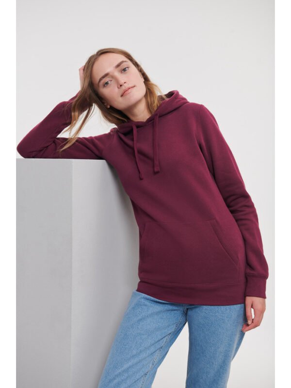 Bluza z kapturem Russell – damska - Burgundy