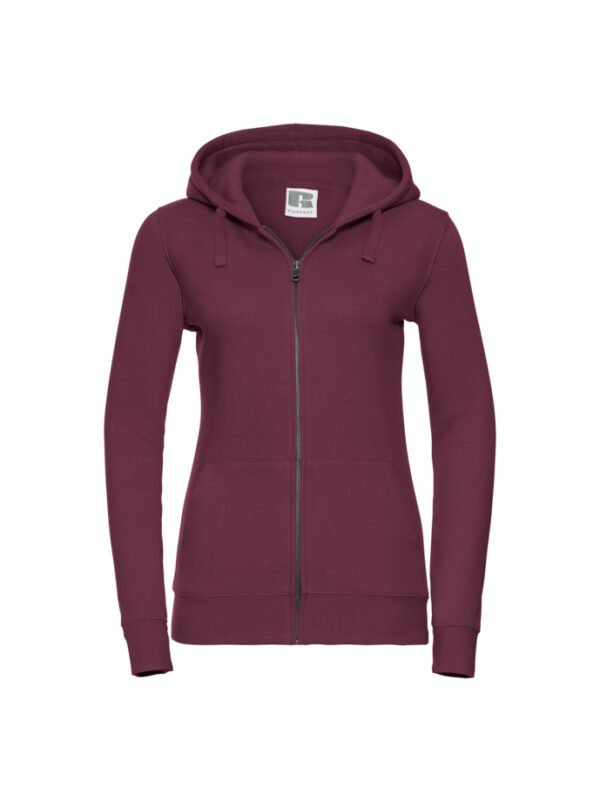 Bluza rozpinana z kapturem Russell – damska - Burgundy