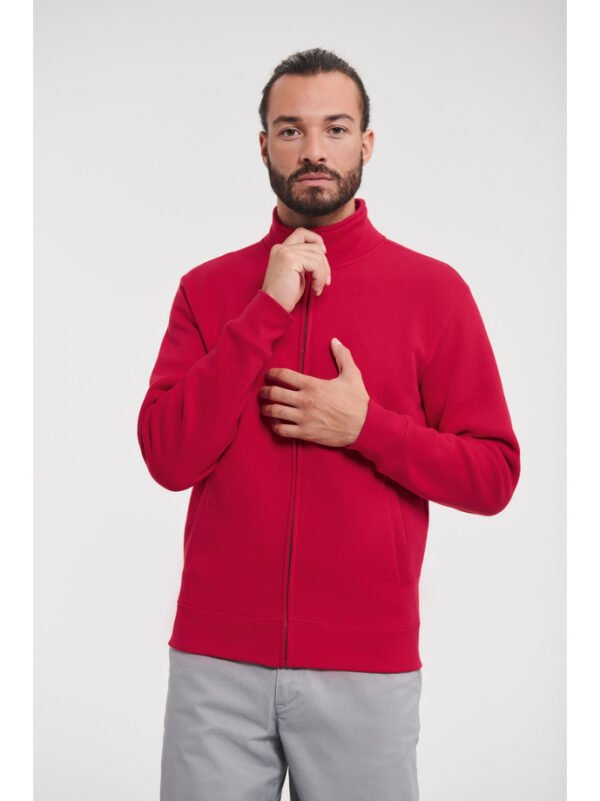 Bluza rozpinana bez kaptura Russell – męska - Classic Red.