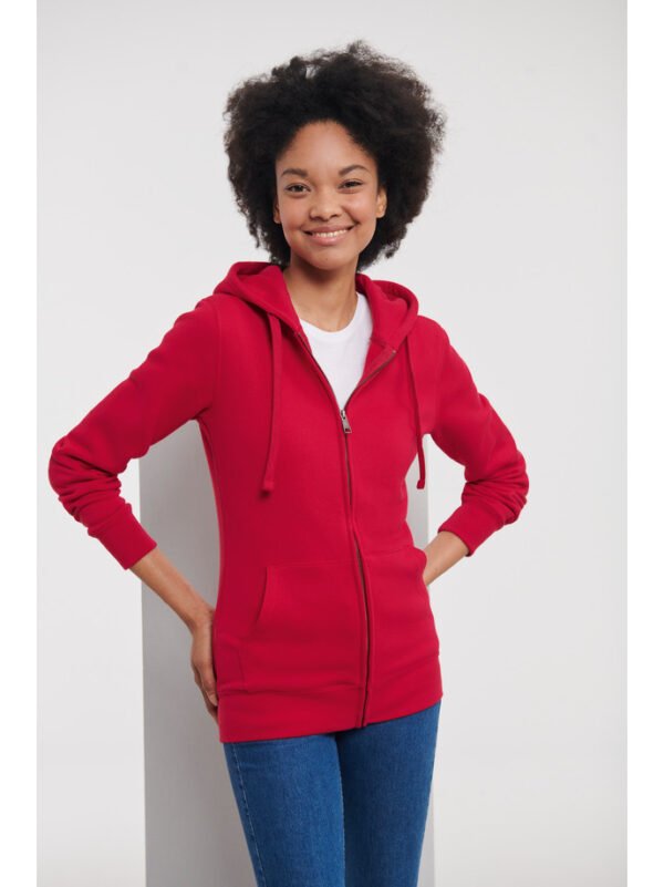 Bluza rozpinana z kapturem Russell – damska - Classic Red
