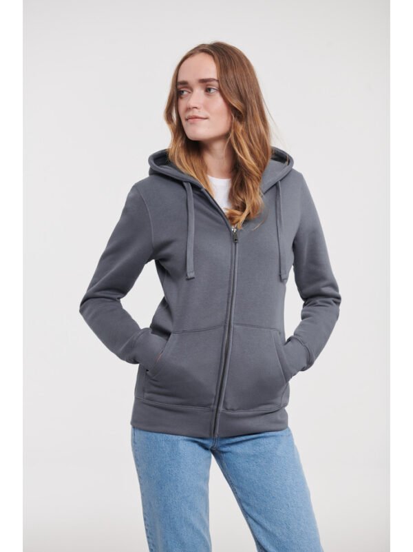Bluza rozpinana z kapturem Russell – damska - Convoy Grey