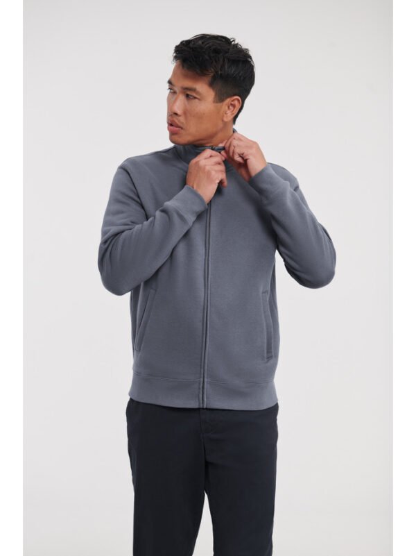 Bluza rozpinana bez kaptura Russell – męska - Convoy Grey,