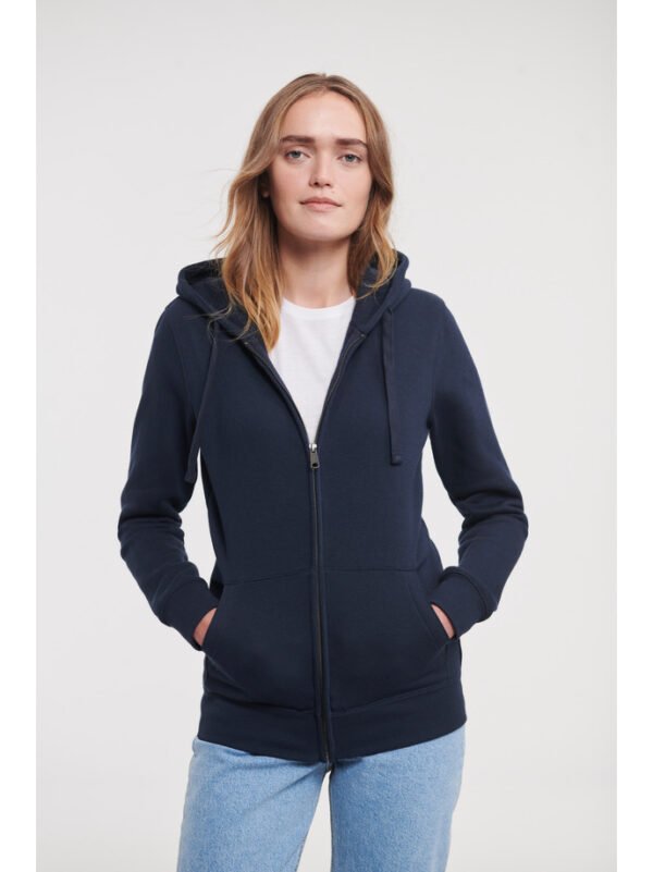 Bluza rozpinana z kapturem Russell – damska - French Navy