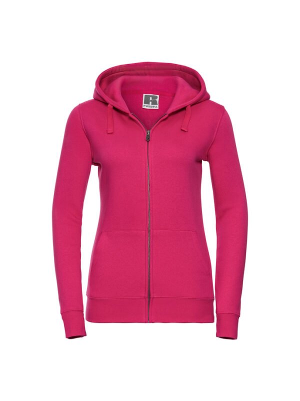 Bluza rozpinana z kapturem Russell – damska - Fuchsia