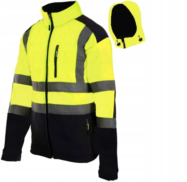 Kurtka softshell odblaskowa Softref (z kapturem) - Kurtka Softref Sofshell Robocza Odblaskowa Ostrzegawcza Z Kapturem ( Hurtownia Index Bhp)