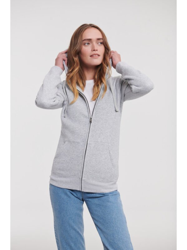 Bluza rozpinana z kapturem Russell – damska - Light Oxford
