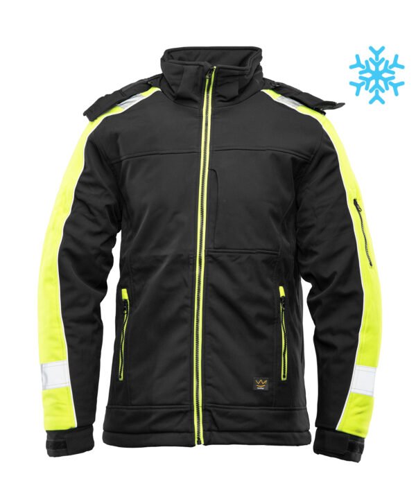 Kurtka zimowa odblaskowa Seven Kings Rival - Seven_Kings Ocieplany Softshell Rival Żółty