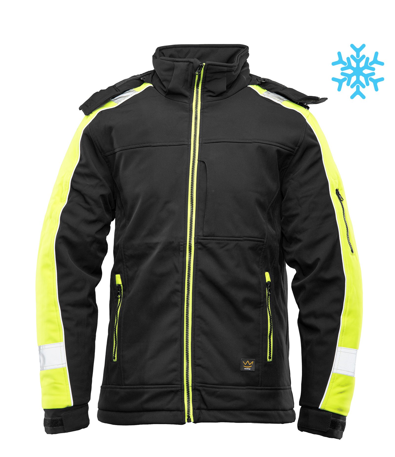 Kurtka zimowa odblaskowa Seven Kings Rival - Seven_Kings Ocieplany Softshell Rival Żółty