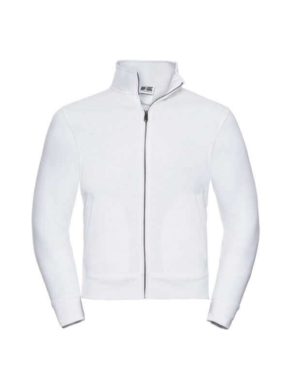 Bluza rozpinana bez kaptura Russell – męska - White
