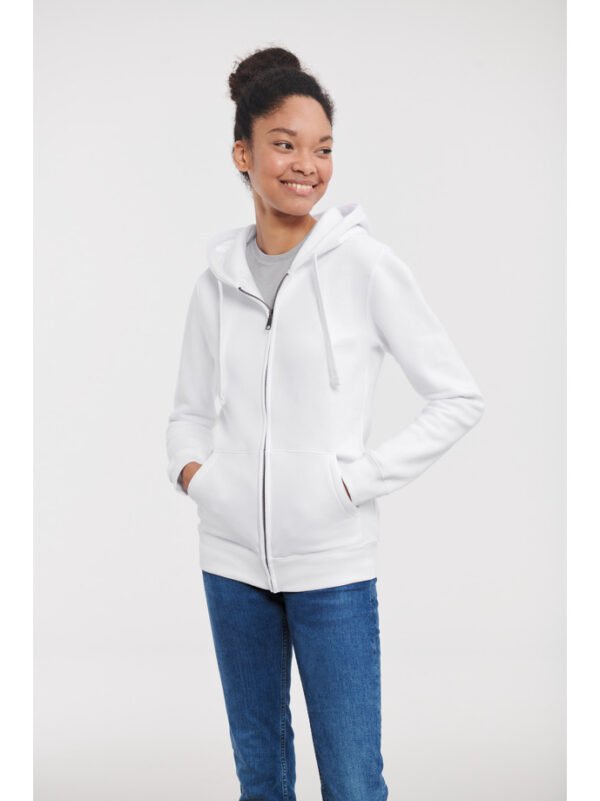 Bluza rozpinana z kapturem Russell – damska - White